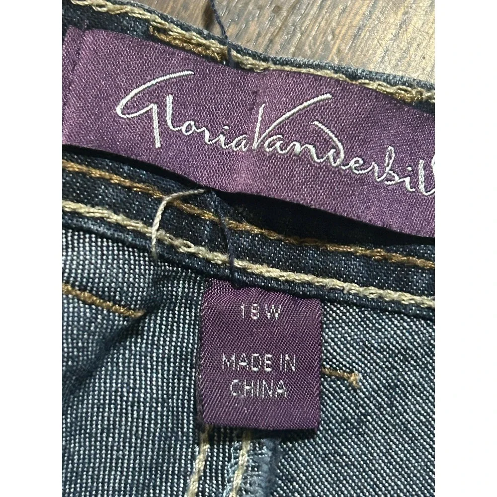 Gloria Vanderbilt Jeans Women's Size‎ 16 Dark Wash Classic Fit Straight Lg